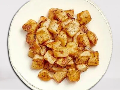 First Watch Fresh Seasoned Potatoes - golden-brown breakfast potatoes seasoned with a blend of herbs and spices.